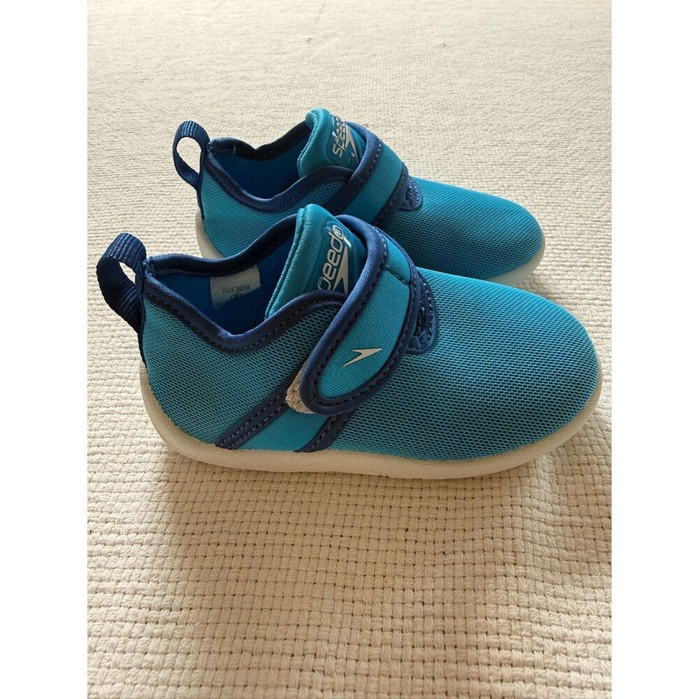 Speedo Kids Original Surfwalker Water Shoes Teal Blue Size Small (5/6) Baby
